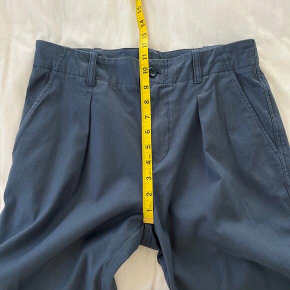 AYR NWT The Bam Prussian Blue Baby Barrel Leg Cotton Pleated Pants, Size 4 - Picture 10 of 14
